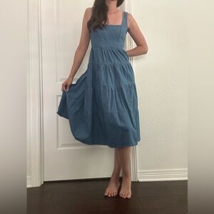 J. Crew Blue Midi Dress